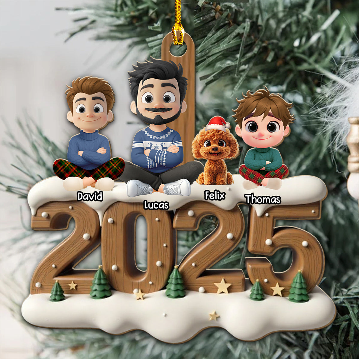 Custom Christmas Decor Home Birthday Gifts For Dog Mom, Dog Lovers • As A Parent Now Onwards - Personalized 3D Effect Wood Ornament