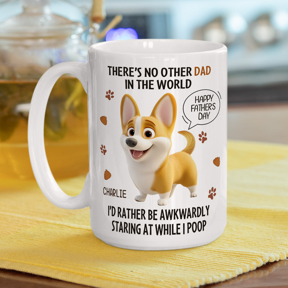 Custom Father's day Birthday Gifts For Dog Dad, Dog Lovers • The Poop Stare - Personalized Coffee Mug