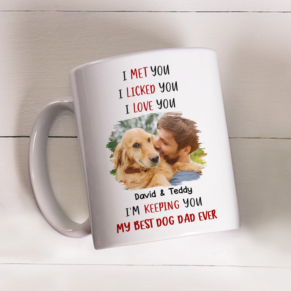 Custom Photo Christmas Birthday Gifts For Dog Lovers • Keeping My Best Dog Mom Photo - Personalized Coffee Mug
