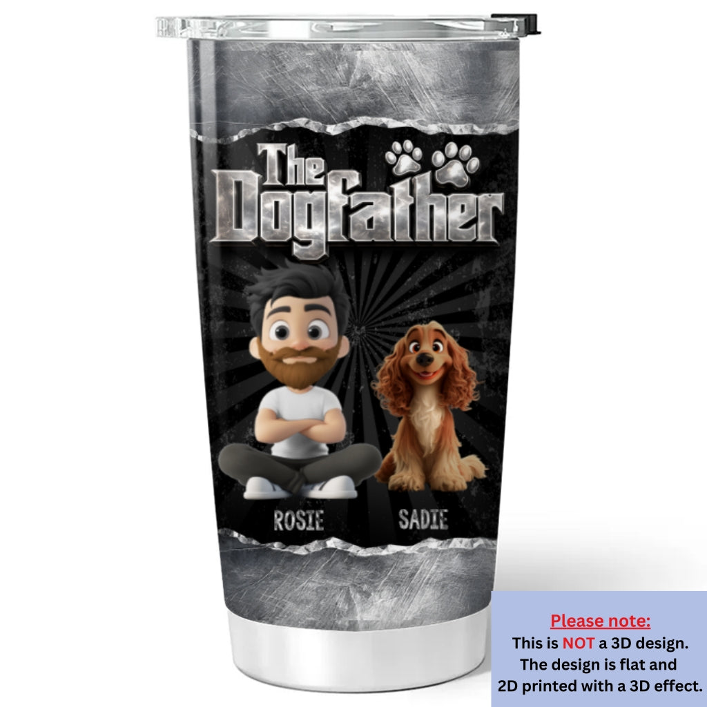 Custom Christmas Birthday Gifts For Dog Dad, Dog Lovers • Father Of Dogs - Personalized Tumbler