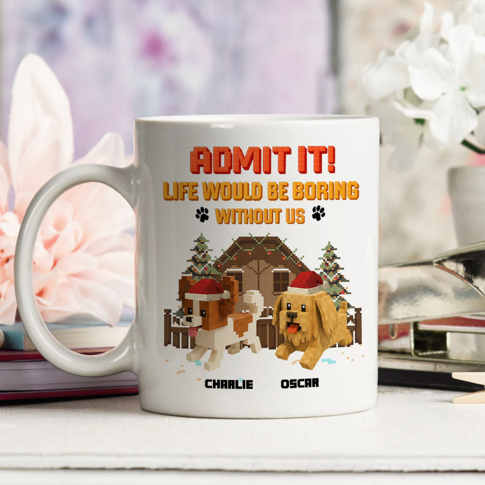 Custom Christmas Birthday Gifts For Dog Lovers • Admit It Square - Personalized Coffee Mug