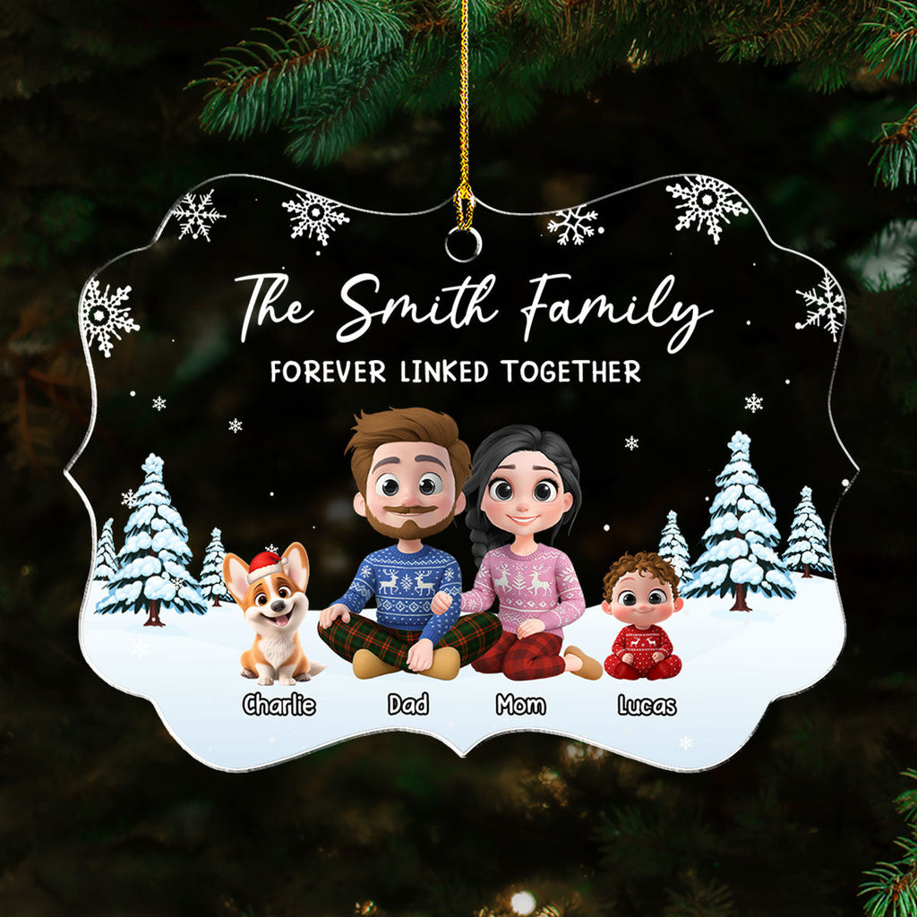 Custom Christmas Decor Home Birthday Gifts For Dog Lovers • Family Roots Bloom Every Season - Personalized Acrylic Ornament
