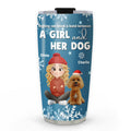 Custom Christmas Birthday Gifts For Dog Mom, Dog Lovers • White Christmas - Personalized Tumbler