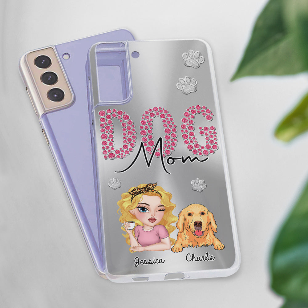 Glitter Dog Mom Life - Personalized Phone Case