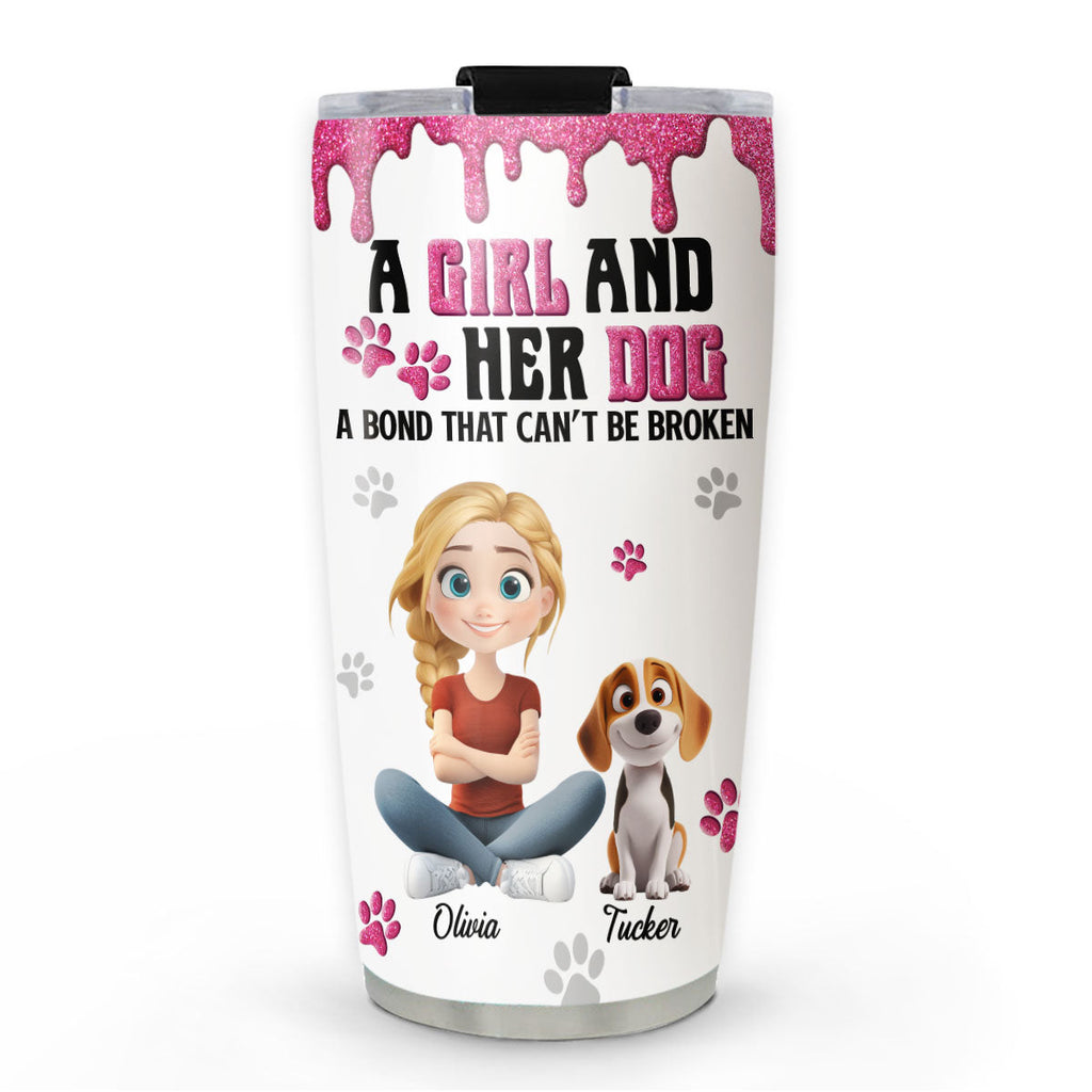 Custom Christmas Birthday Gifts For Dog Mom, Dog Lovers • Sparkle And Cheer - Personalized 3D Effect Tumbler