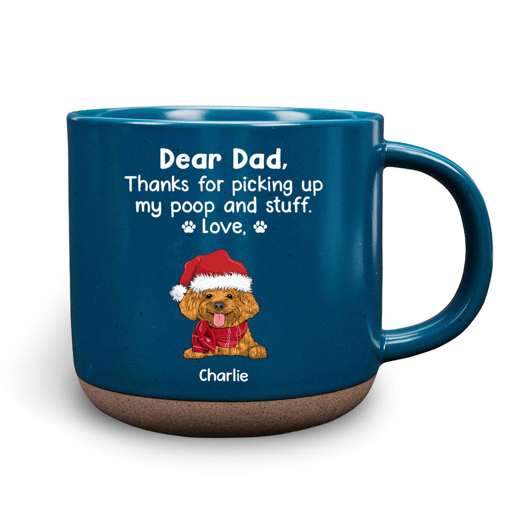 Custom Christmas Birthday Gifts For Dog Lovers • Picking Up My Poop - Personalized Pottery Mug