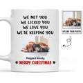 Custom Photo Christmas Birthday Gifts For Pet Lovers • We Licked And Love You Ver Pet Christmas Photo - Personalized Coffee Mug
