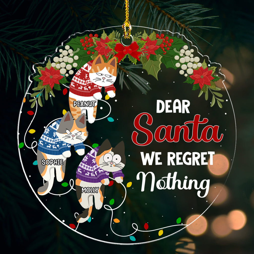 Dear Santa I've Been A Very Good Cat - Personalized Acrylic Ornament