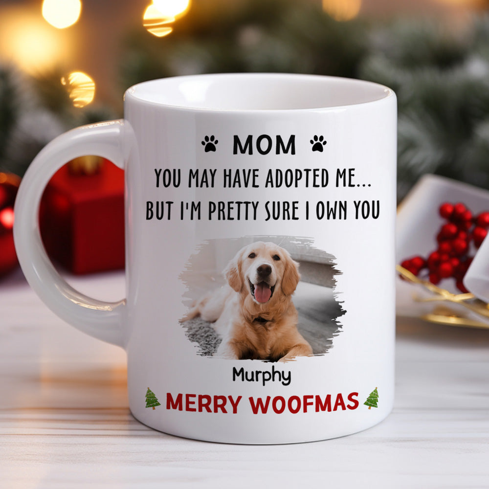 Custom Photo Christmas Birthday Gifts For Dog Lovers • Adopted Cartoon Photo - Personalized Coffee Mug
