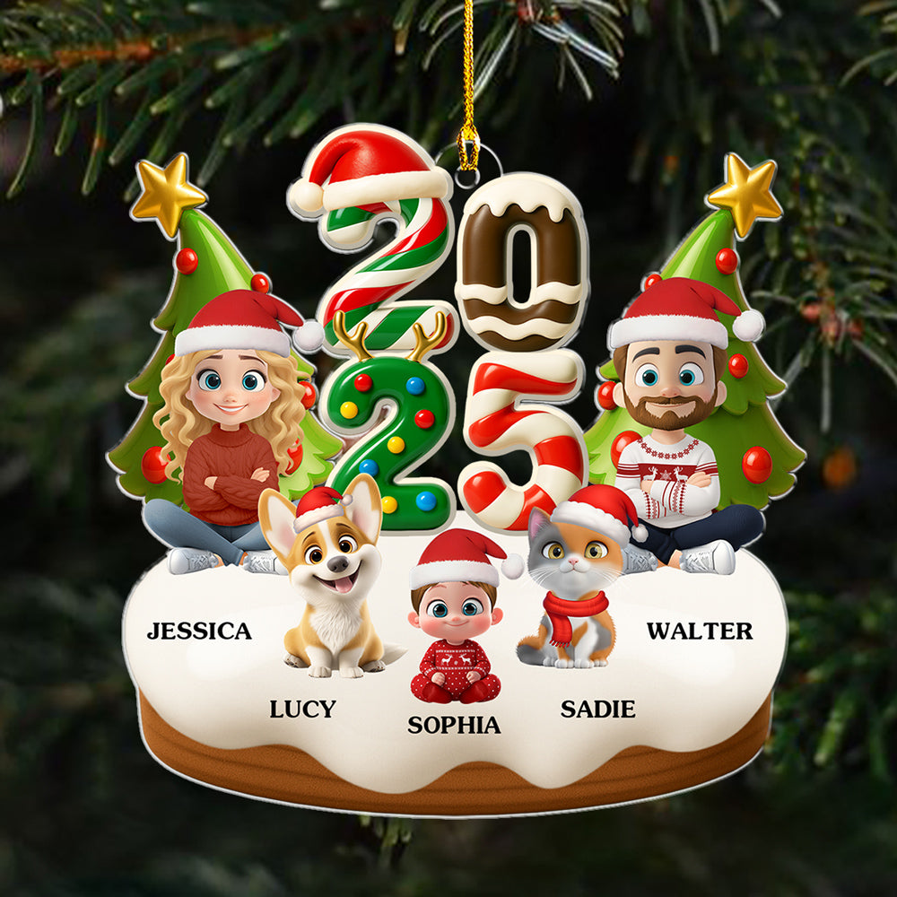 Custom Christmas Decor Home Birthday Gifts For Pet Lovers • First Snow Magic - Personalized Acrylic Ornament