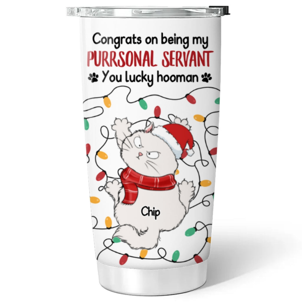 Custom Christmas Birthday Gifts For Pet Lovers • Congrats Human - Personalized Tumbler