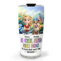 Custom Christmas Birthday Gifts For Dog Lovers • A Girl And Her Lovely Dog - Personalized 3D Inflated Effect Tumbler