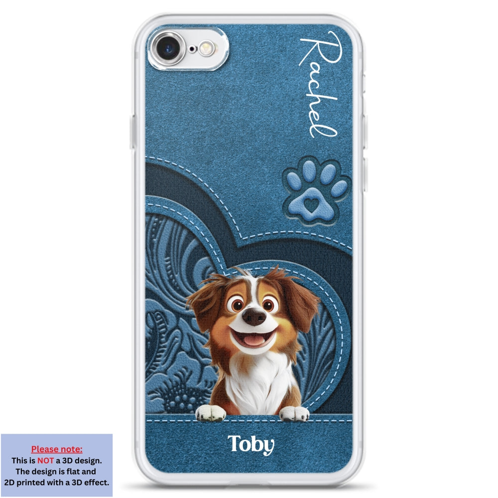 Dog Cartoon Leather - Personalized Phone Case