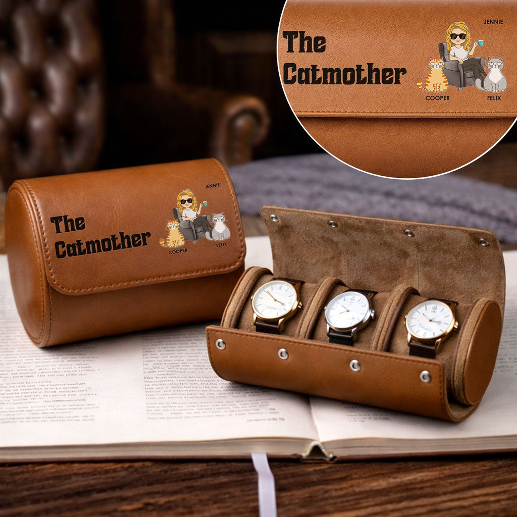 The Catmother - Personalized Leather Watch Case