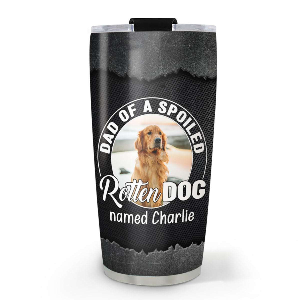 Custom Photo Father's day Birthday Gifts For Dog Dad, Dog Lovers • Rotten Dog Cartoon Photo - Personalized Tumbler