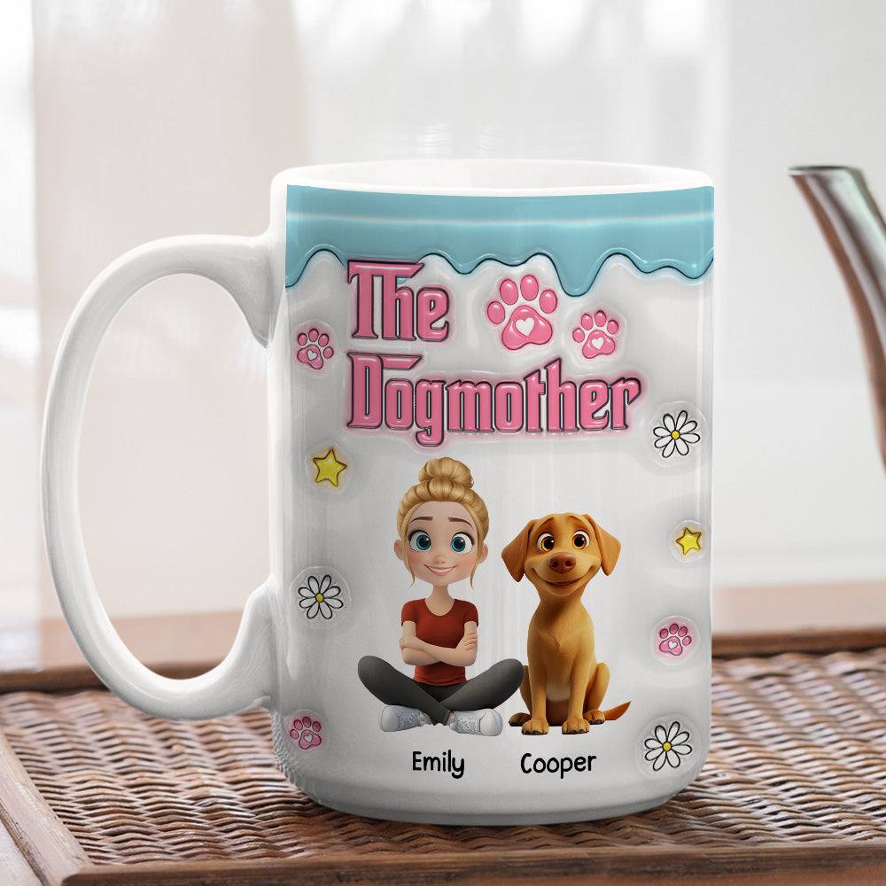 Custom Christmas Birthday Gifts For Dog Mom, Dog Lovers • Professional Dog Mother - Personalized 3D Inflated Effect Mug