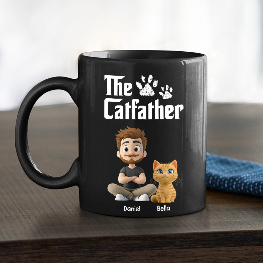 Custom Father's day Birthday Gifts For Cat Dad, Cat Lovers • Cool Cat Father - Personalized Coffee Mug