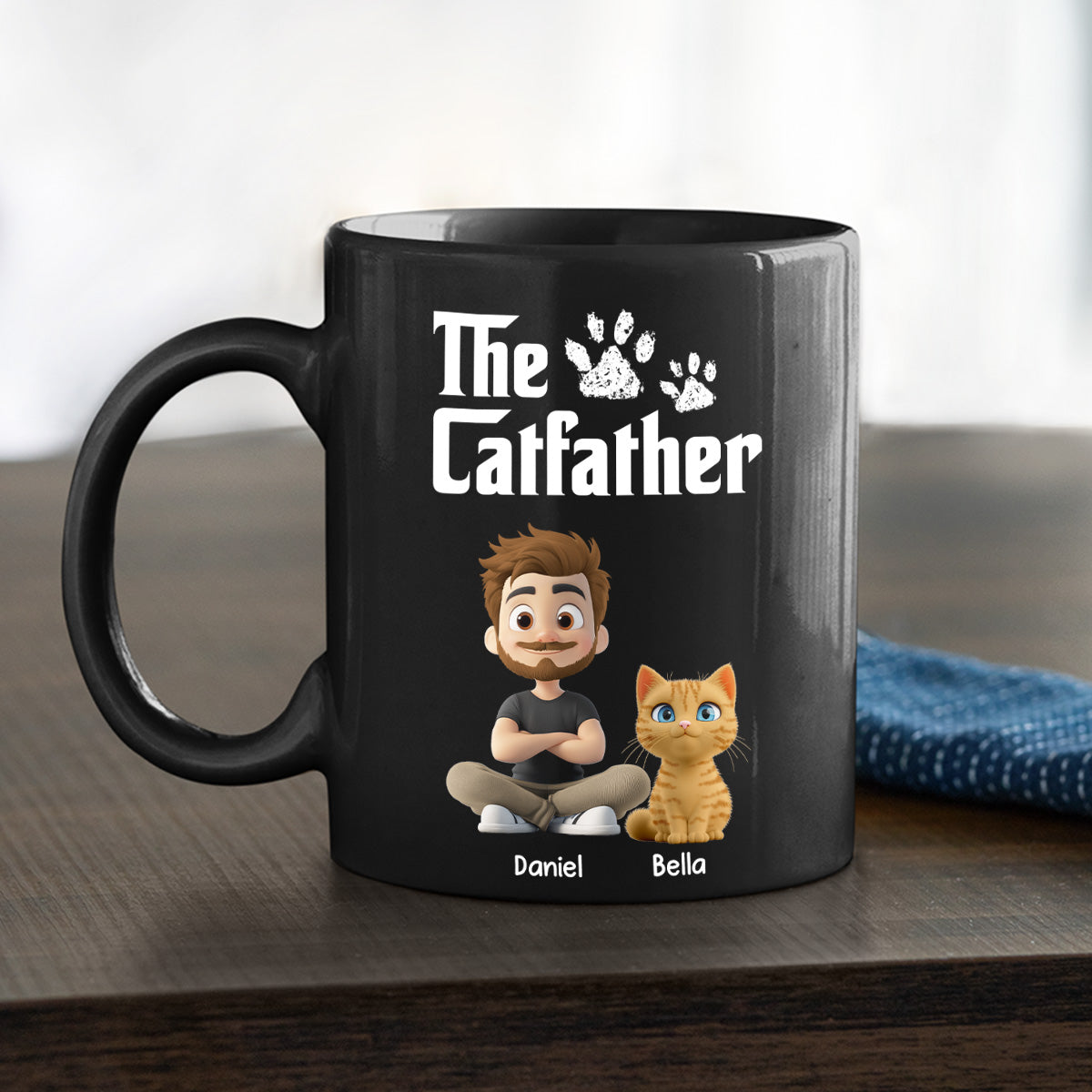 Custom Father's day Birthday Gifts For Cat Dad, Cat Lovers • Cool Cat Father - Personalized Coffee Mug