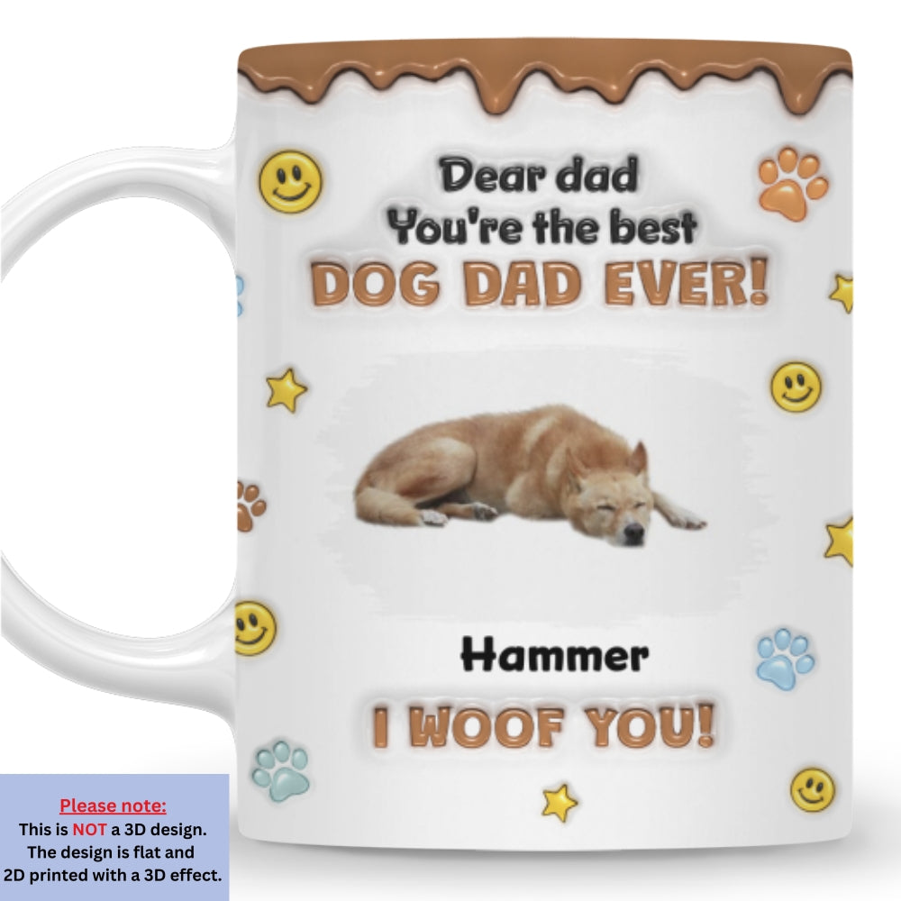 Custom Photo Christmas Birthday Gifts For Dog Lovers • The Best Christmas Parents Photo - Personalized 3D Inflated Effect Mug