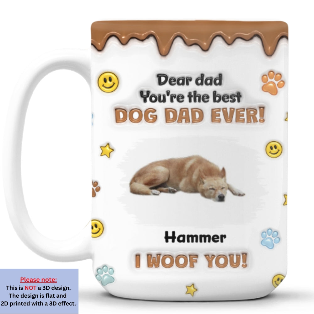 Custom Photo Christmas Birthday Gifts For Dog Lovers • The Best Christmas Parents Photo - Personalized 3D Inflated Effect Mug