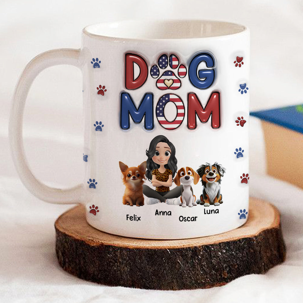 Custom Father's day Birthday Gifts For Dog Dad, Dog Lovers • My Lovely Dog - Personalized 3D Inflated Effect Mug