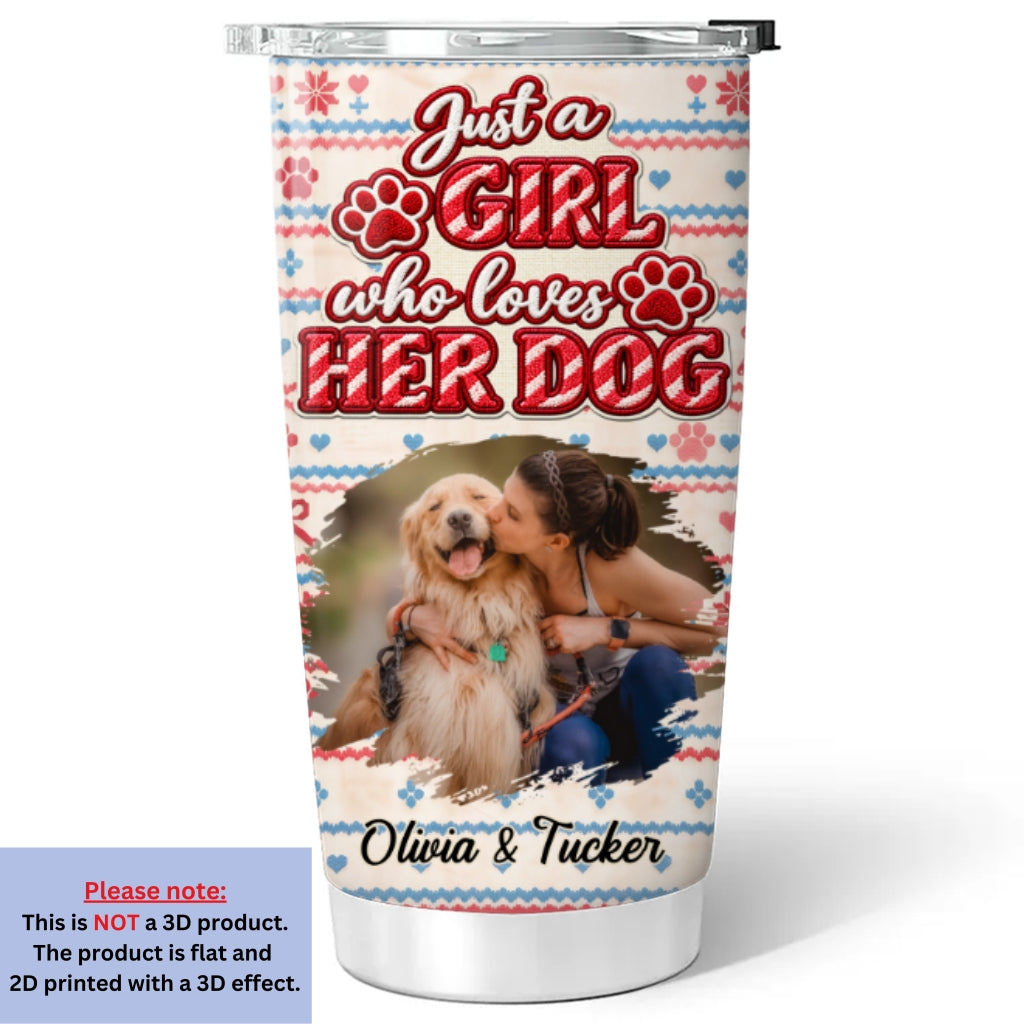 Custom Christmas Birthday Gifts For Cat Lovers • Forever My Dog Mom Photo - Personalized Tumbler
