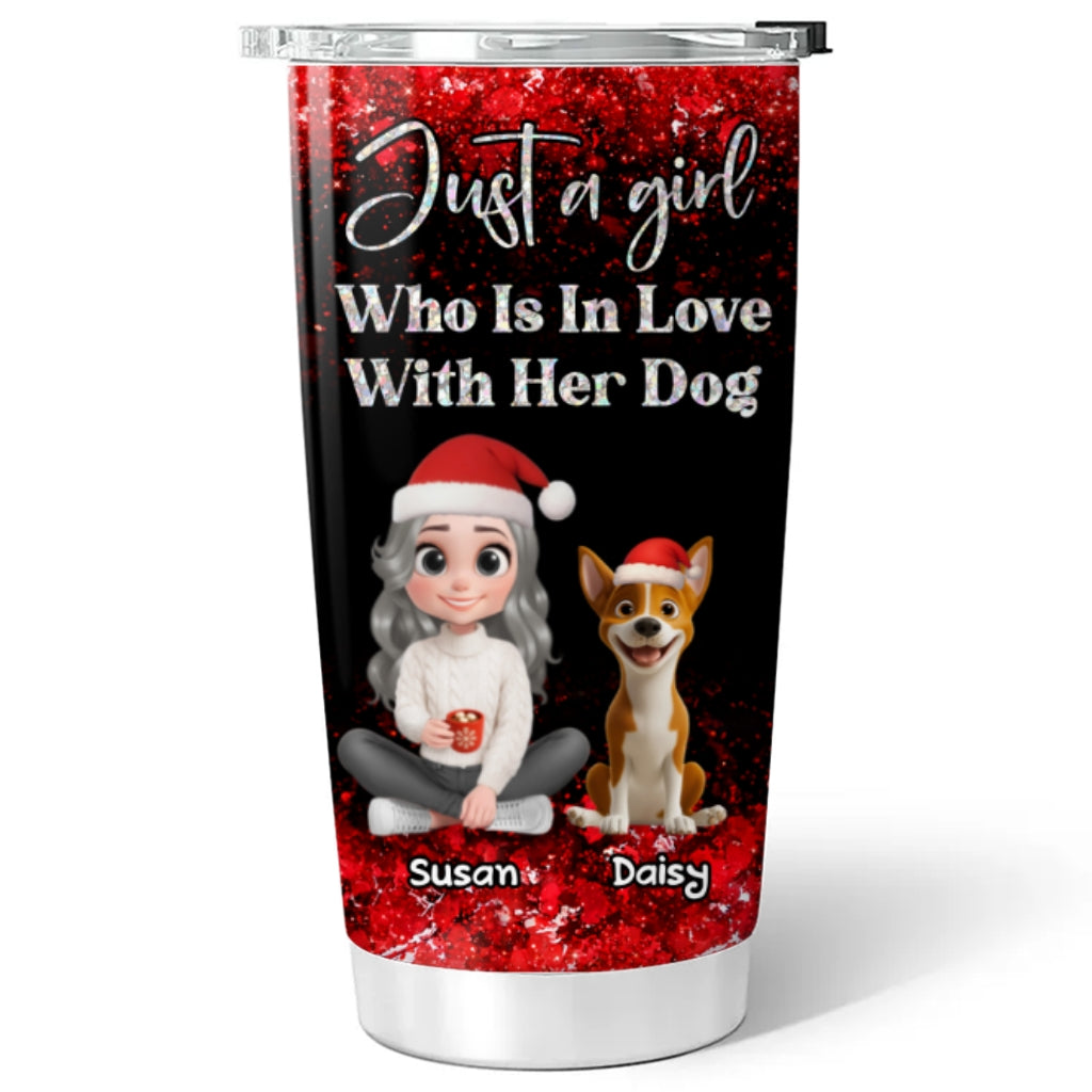 Custom Christmas Birthday Gifts For Dog Mom, Dog Lovers • My Shining Star - Personalized 3D Effect Tumbler