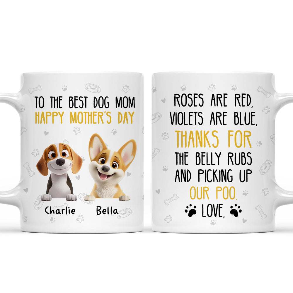 Custom Mother's day Birthday Gifts For Dog Mom, Dog Lovers • Picking Up Our Poo - Personalized Coffee Mug