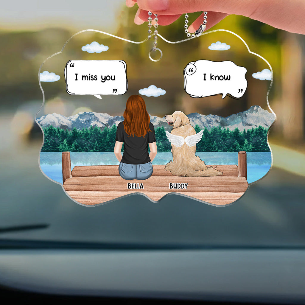 I Miss You - Personalized Car Ornament