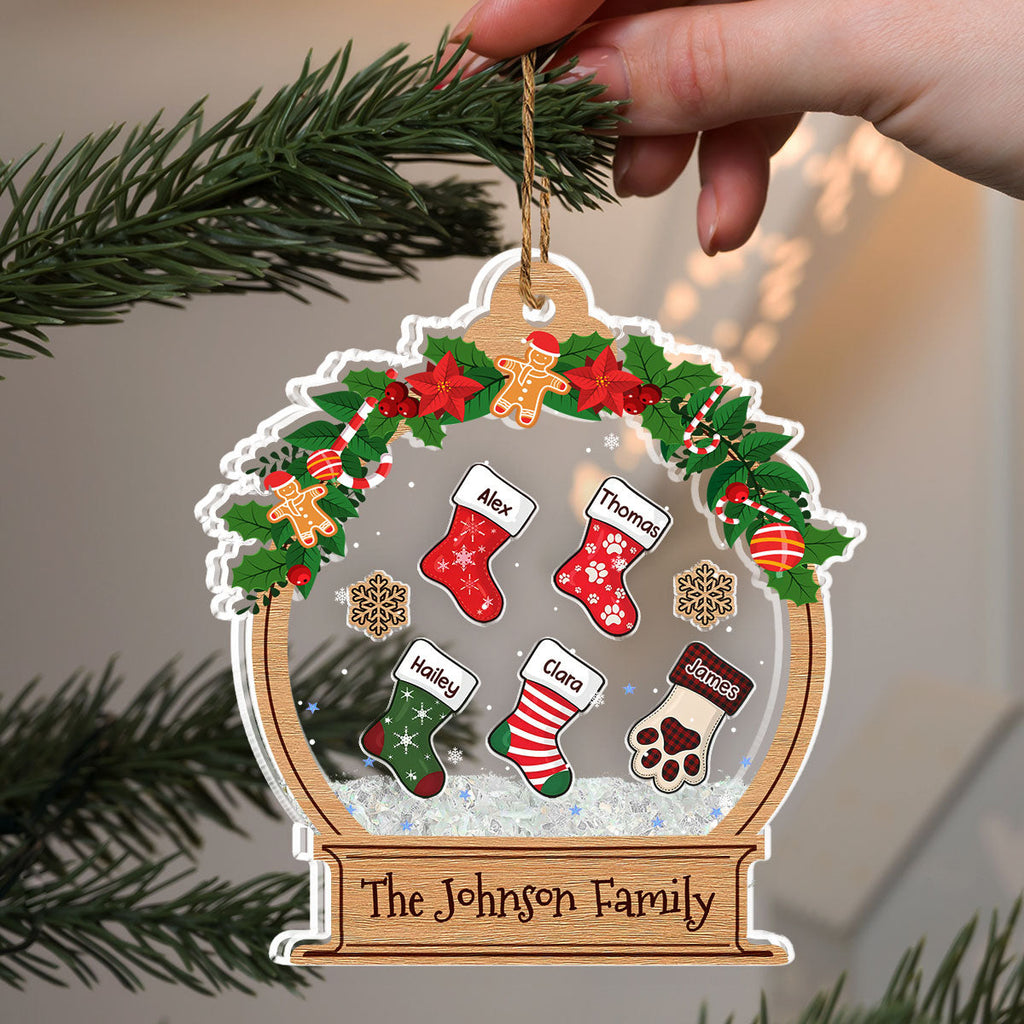 Funny Stocking - Personalized Acrylic Shaker Ornament