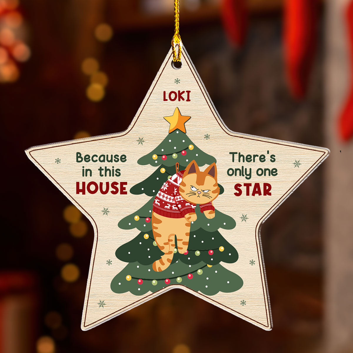 There's Only One Star In This House - Personalized Acrylic Ornament