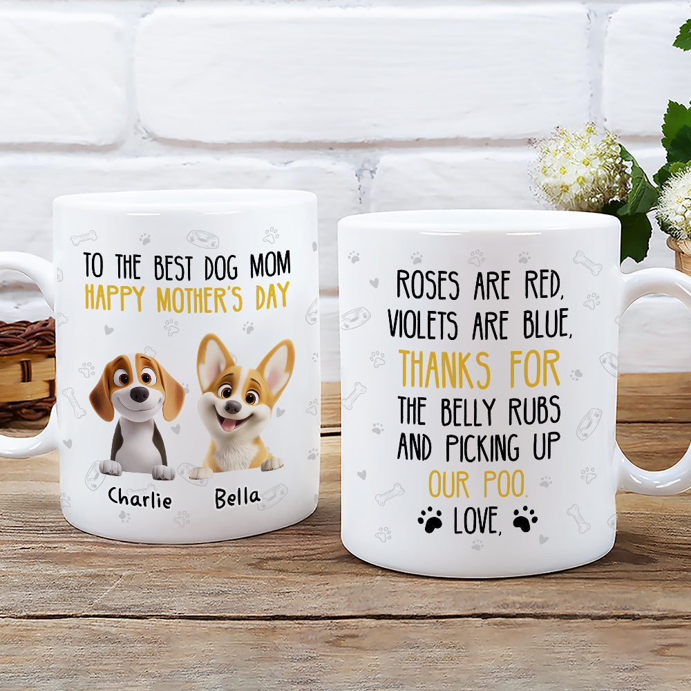 Custom Mother's day Birthday Gifts For Dog Mom, Dog Lovers • Picking Up Our Poo - Personalized Coffee Mug