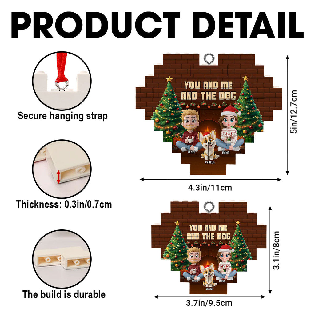 Custom Christmas Decor Home Birthday Gifts For Dog Lovers • This Is Us Through Time - Personalized 3D Effect Heart Puzzle Ornament