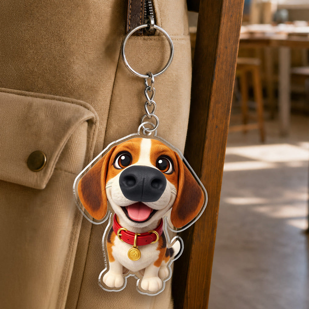 Custom Photo Christmas Birthday Gifts For Dog Lovers • Just One Boop - Personalized Nose Squishy Keychain