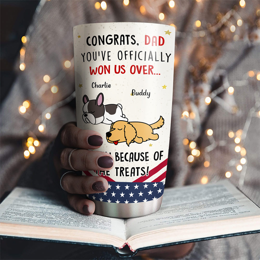 Custom Mother's day Birthday Gifts For Pet Mom, Pet Lovers • Congrats Dog Dad Mom - Personalized Tumbler