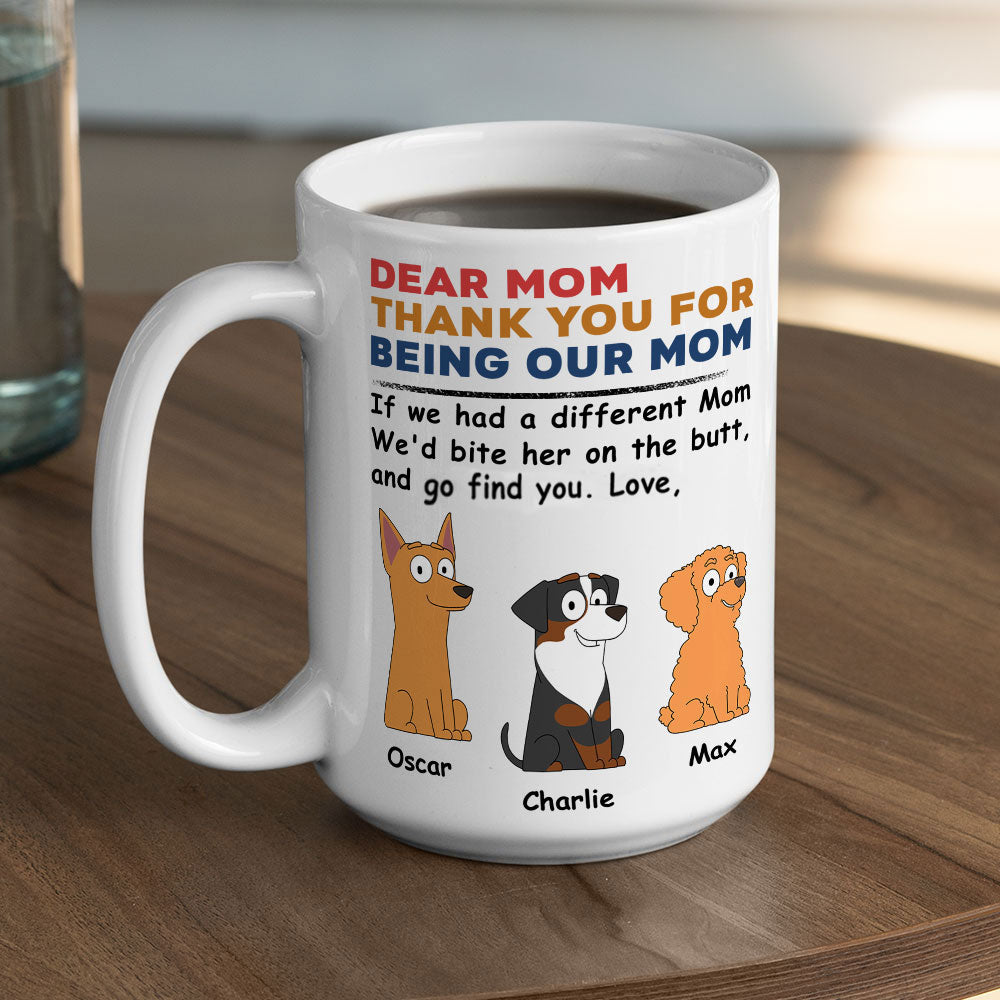 Custom Christmas Birthday Gifts For Dog Lovers • Bite Him And Go Find You - Personalized Coffee Mug
