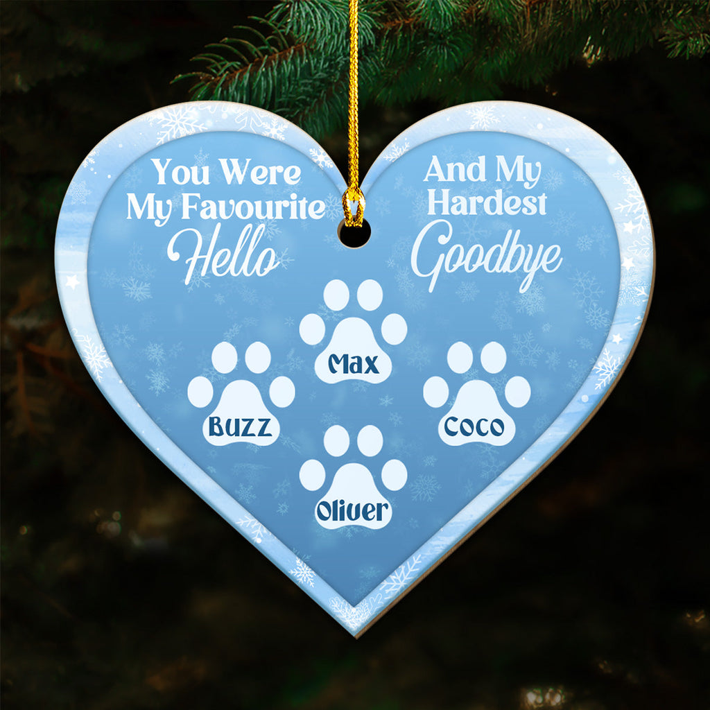 You Were My Favourite Hello And My Hardest Goodbye - Personalized Wood Ornament