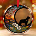Custom Christmas Memorial Sympathy Gifts For Dogs, Cats • Do Not Cry Because It Is Over - Personalized Glass Ornament