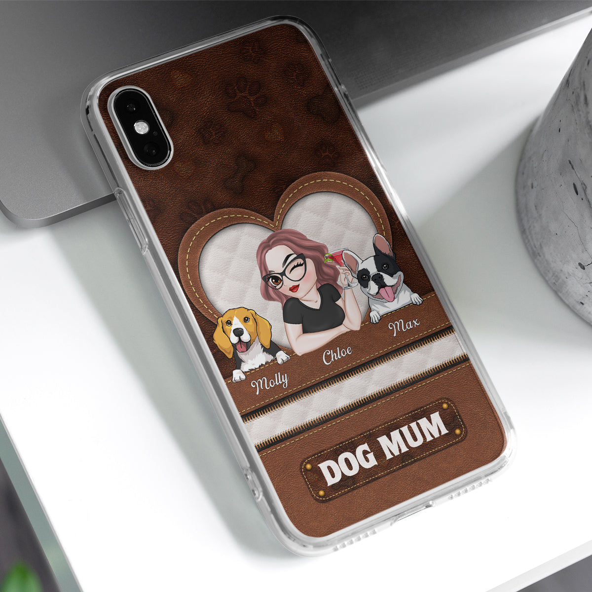 In My Dog Mom Era - Personalized 3D Inflated Effect Phone Case