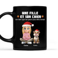 Custom Christmas Birthday Gifts For Dog Lovers • Mug personnalisé - Humain et son chien