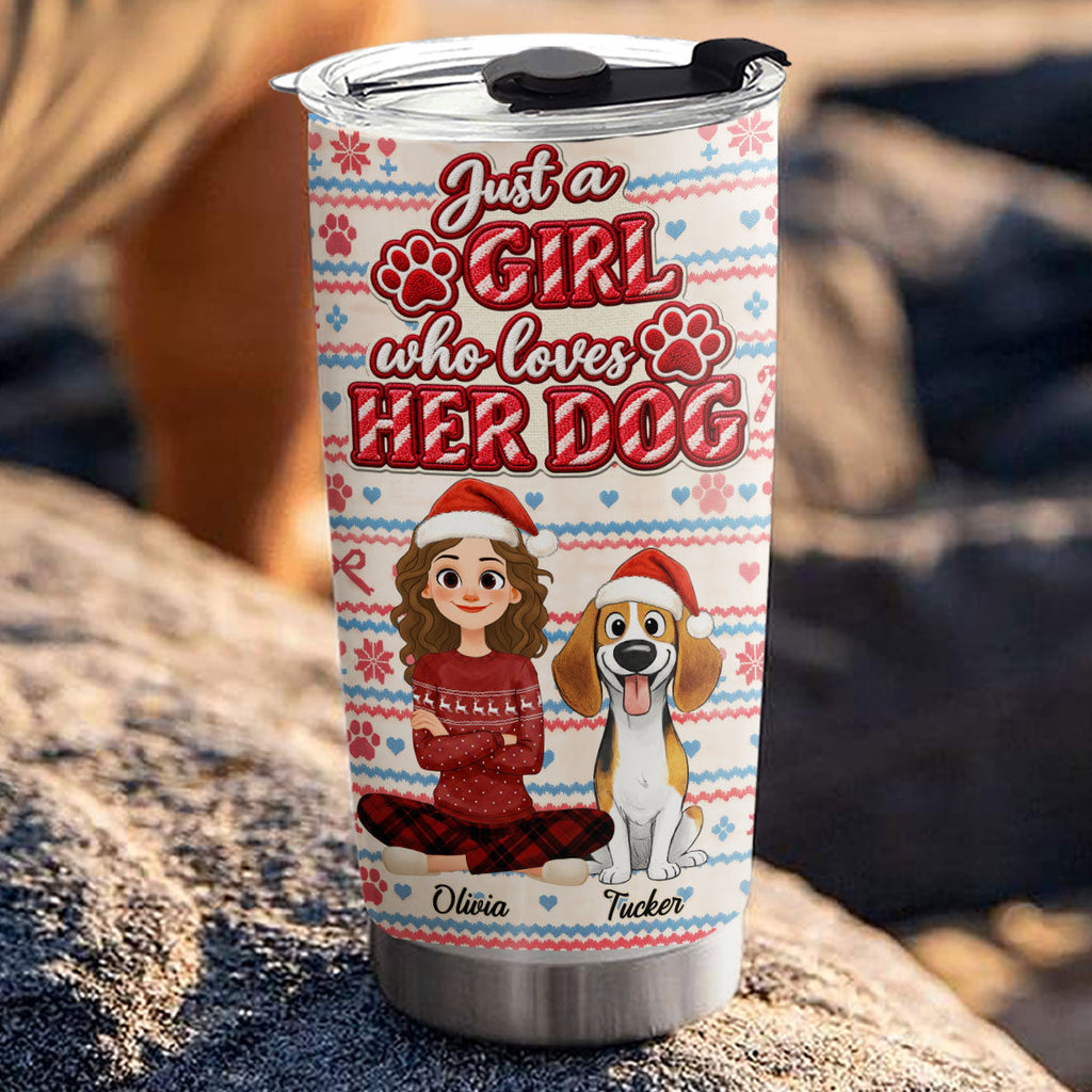 Custom Christmas Birthday Gifts For Cat Lovers • Forever My Dog Mom - Personalized Tumbler