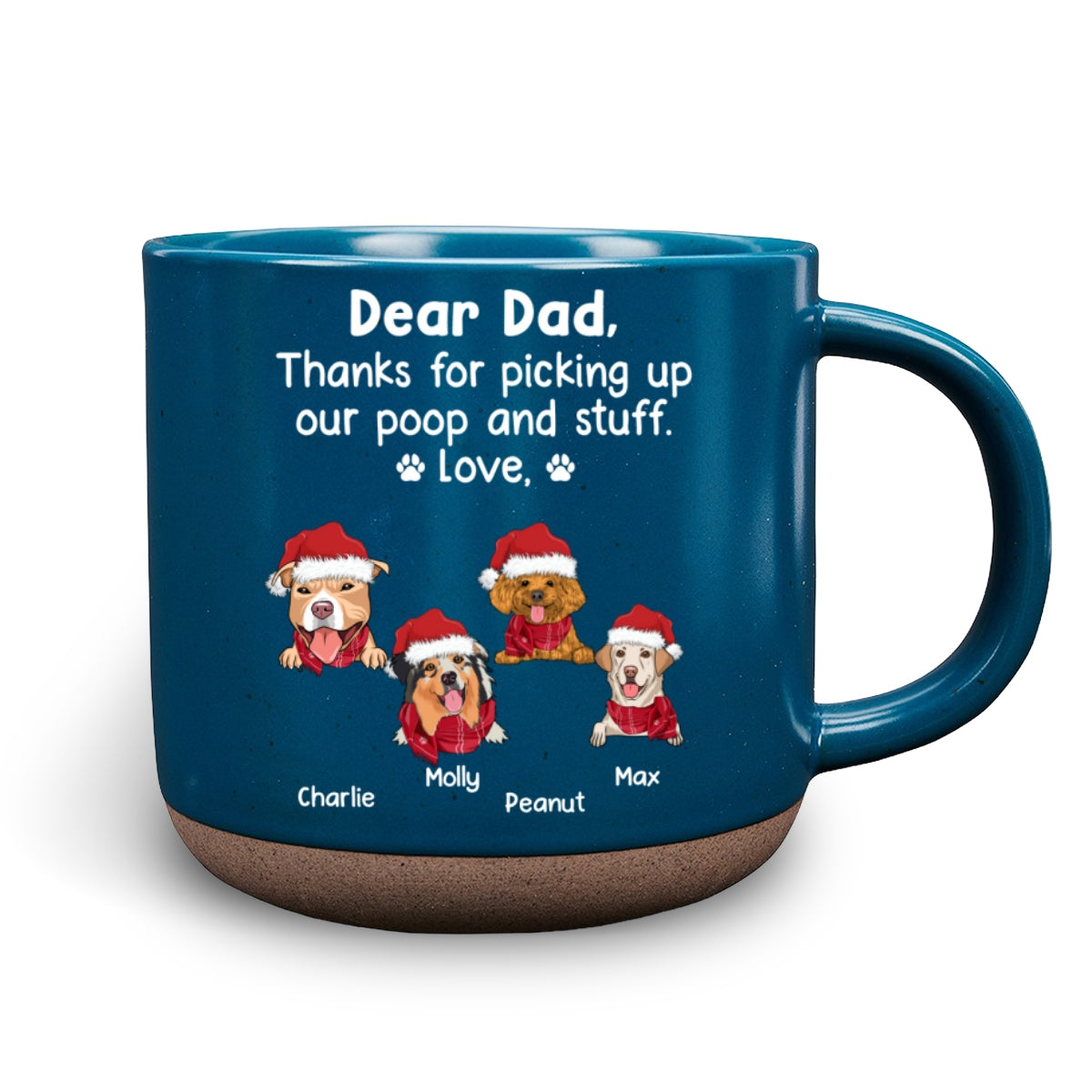 Custom Christmas Birthday Gifts For Dog Lovers • Picking Up My Poop - Personalized Pottery Mug