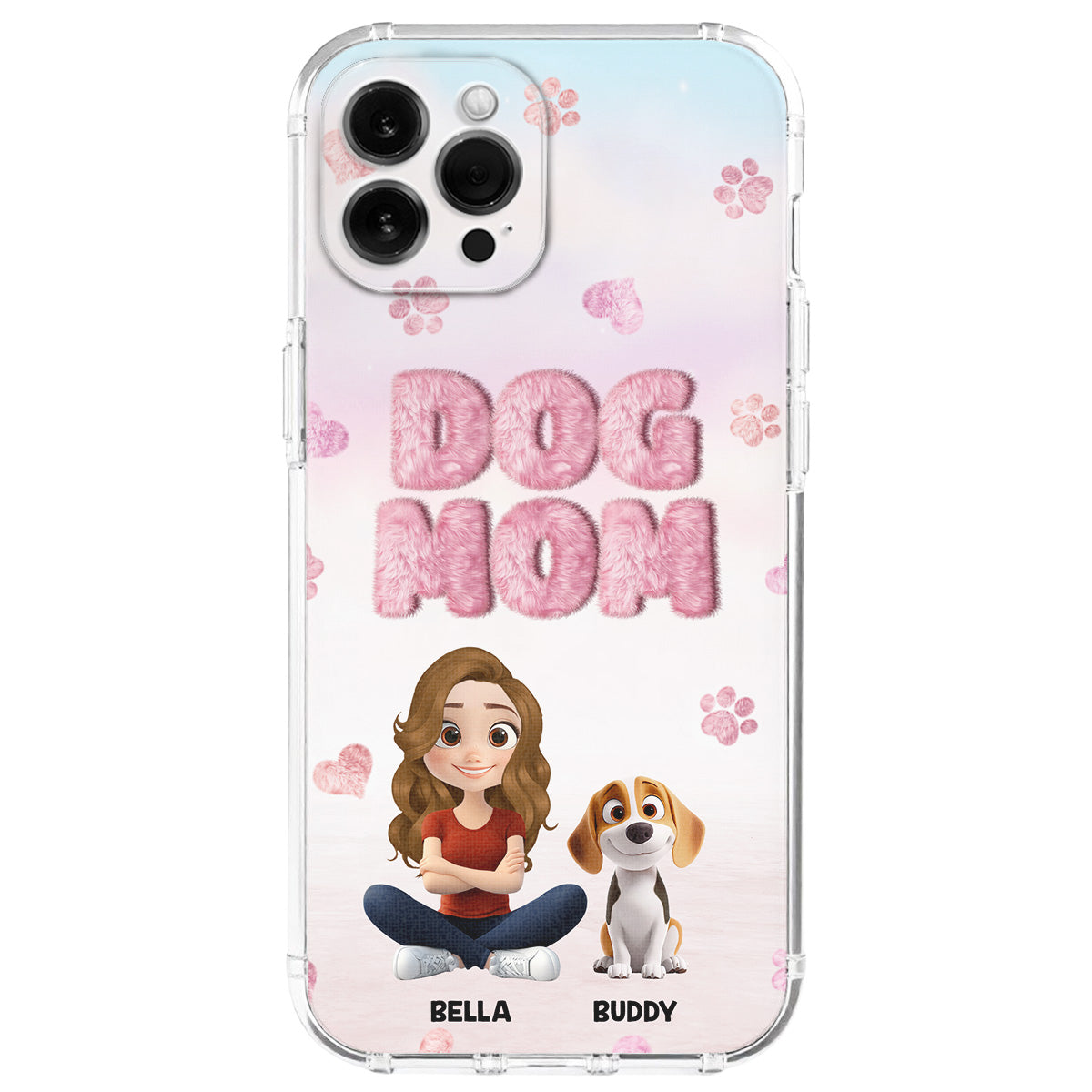 Fluffy Dog Mom - Personalized Phone Case