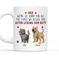 Custom Christmas Birthday Gifts For Dog Lovers • Sorry Mom Dad Pet Version - Personalized Coffee Mug