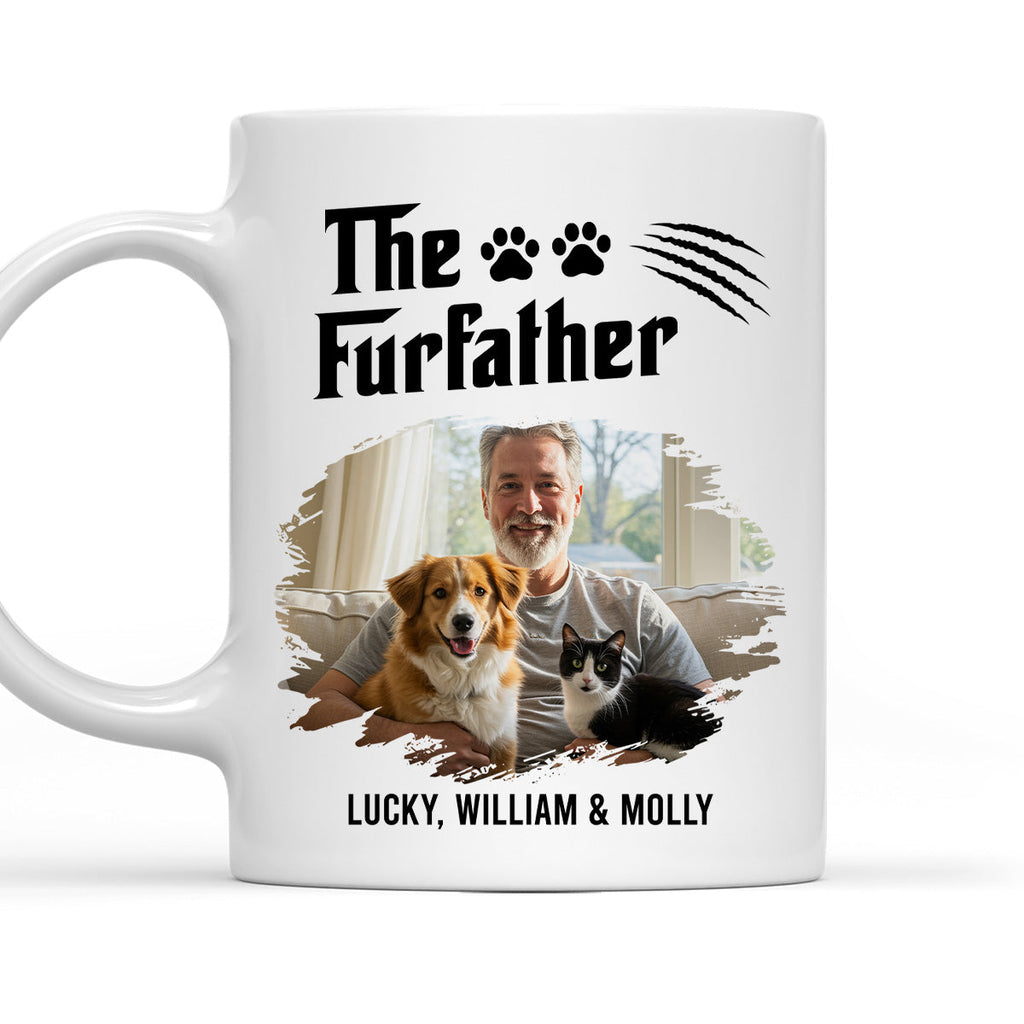 Custom Photo Father's day Birthday Gifts For Pet Dad, Pet Lovers • The Furfather Photo- Personalized Coffee Mug