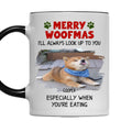 Custom Photo Christmas Birthday Gifts For Dog Lovers • Especially When You Are Eating Christmas Photo - Personalized Accent Mug