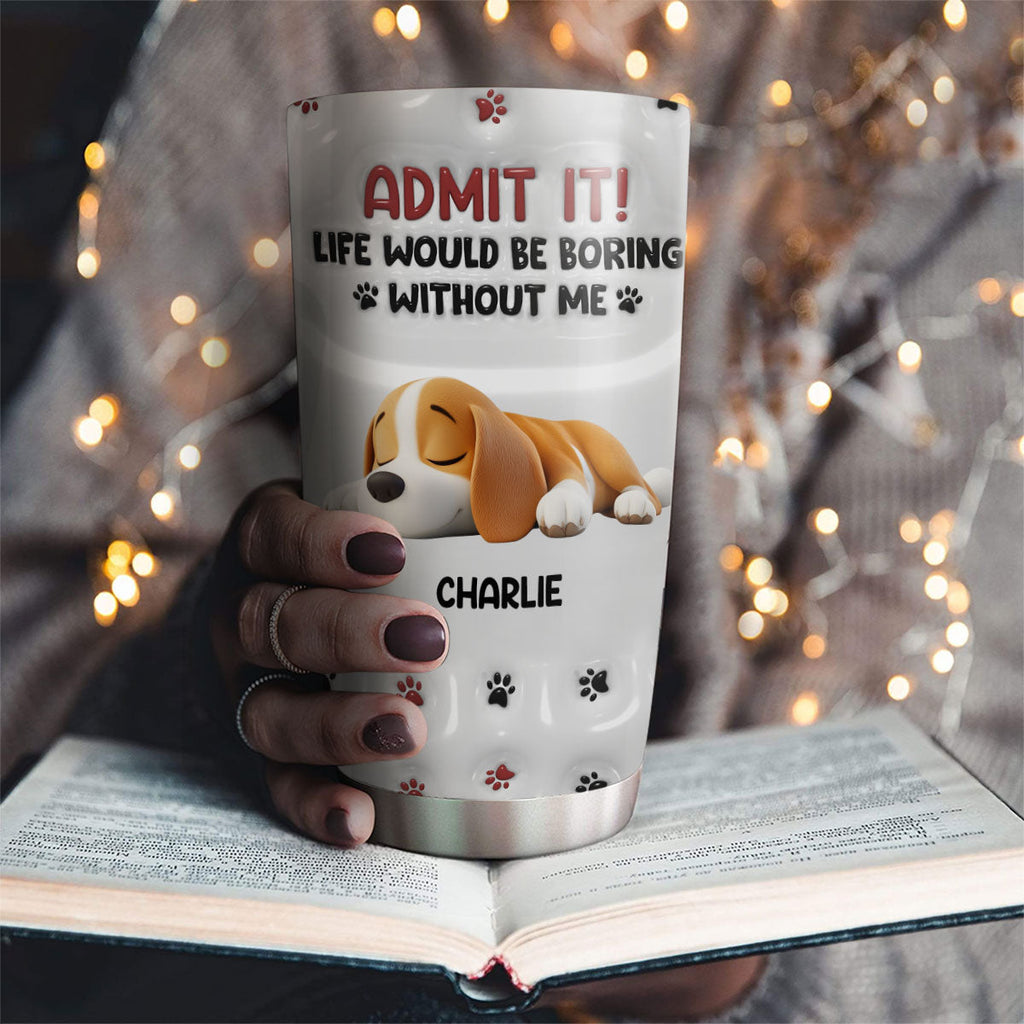 Custom Mother's day Birthday Gifts For Dog Mom, Dog Lovers • Lovely Dog Baby - Personalized 3D Inflated Effect Tumbler