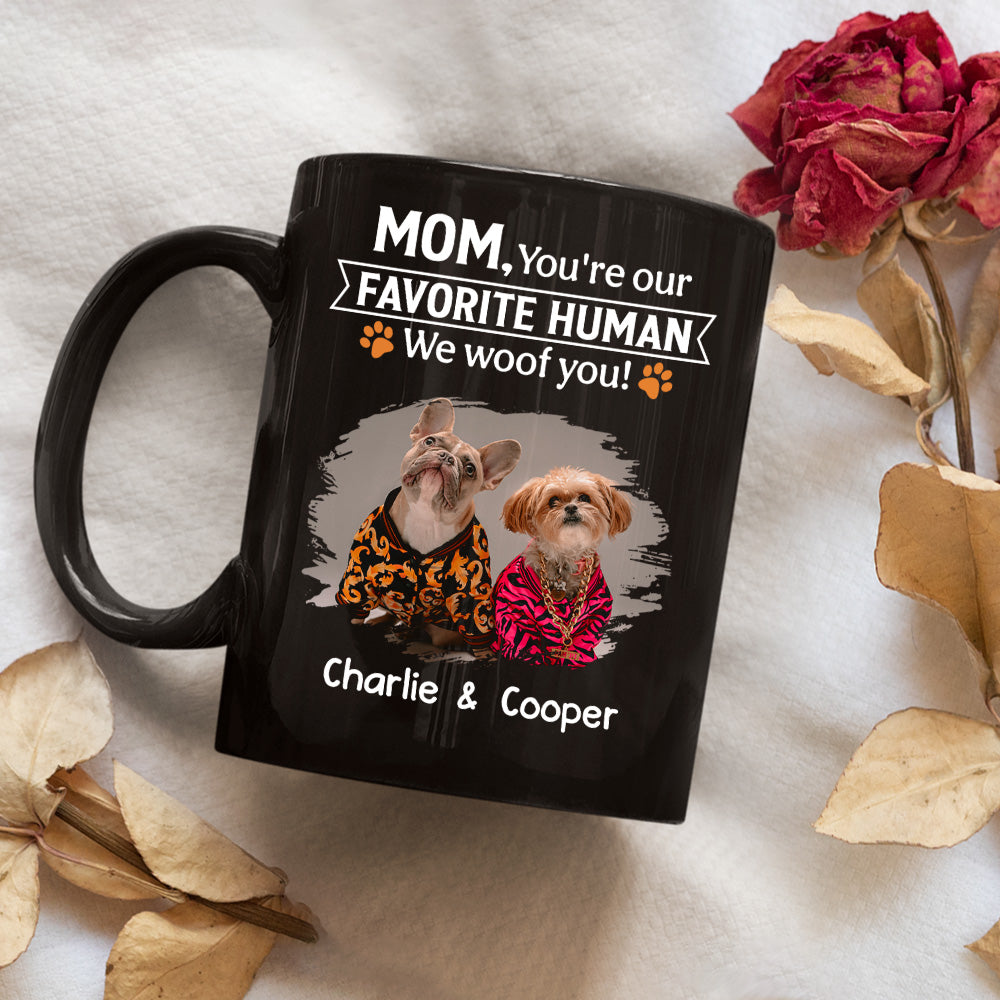 Custom Photo Christmas Birthday Gifts For Dog Lovers • Favorite Human Of Dog Butt Photo - Personalized Coffee Mug