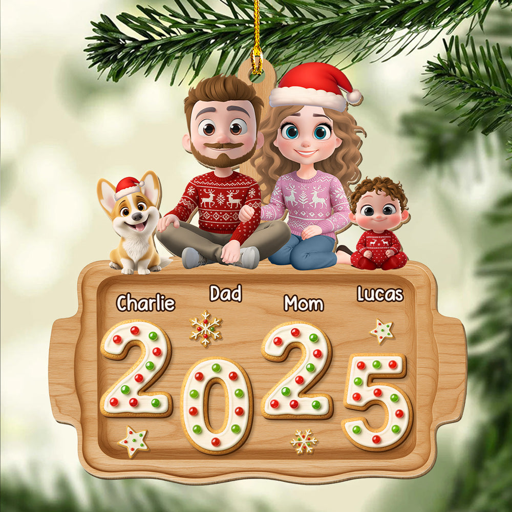 Custom Christmas Decor Home Birthday Gifts For Cat Lovers • Family Cookies Dreams - Personalized 3D Effect Wood Ornament