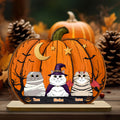 We Like Pumpkins - Personalized 2-Layer Wood Plaque With Flat Base